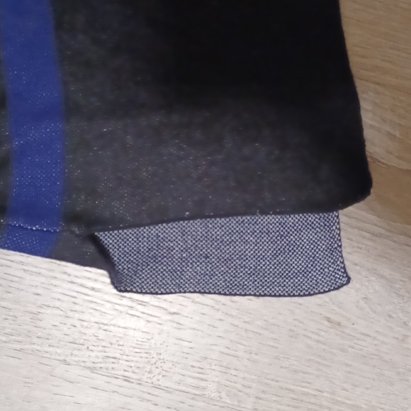 Anne Klein purple window pane side hem slit split open cardigan cotton acrylic S - Picture 13 of 16